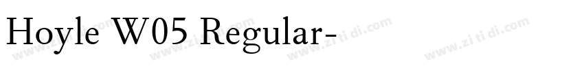 Hoyle W05 Regular字体转换